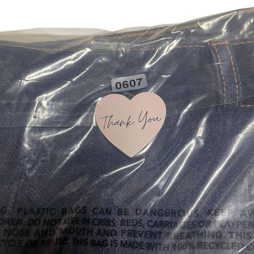 American Eagle Dark Rich Indigo High Rise Straight Jeans - Picture 3 of 5